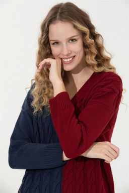 U. S. Polo Assn Женский темно-синий свитер с v-образным вырезом - U.s. polo assn фото 8