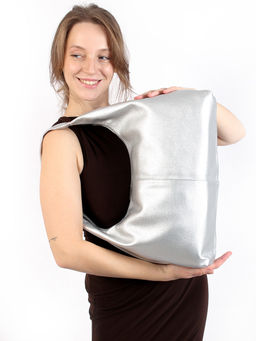 LACCOMA сумка Зафира-Y2005-серебристый эко кожа хлопок  фото 6