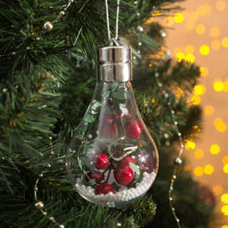 Ёлочный шар Ягоды, 5 LED, от батареек, свечение белое - Luazon lighting фото 7