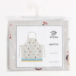 Фартук Этель Chicken Ranch 55х70 см, 100% хлопок, репс 210 г/м2  фото 7