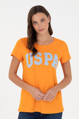 Женская оранжевая базовая футболка Неожиданная скидка в корзине