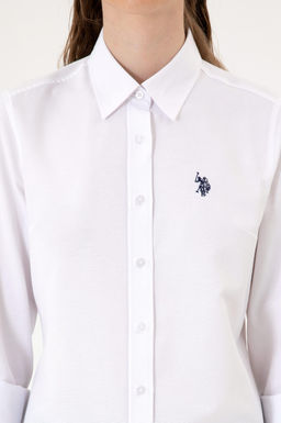 Kad_n Beyaz Uzun Kollu Basic G_mlek Sepette S_rpriz _ndirim - U.s. polo assn фото 6