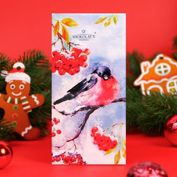 Шоколад молочный новогоднийЗимние Снегири, 90 г Шоколад молочный новогоднийЗимние Снегири, 90 г