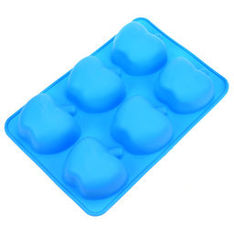 Форма силиконовая для выпекания Яблоко - 6 штук 26х17см h4см, цвета микс (Китай) - Домашняя мода фото 2