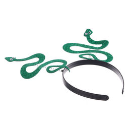 Цена за 6 шт. Карнавальный ободок Змея, зелёный - Страна карнавалия фото 2