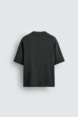 CAMISETA PUNTO BOXY FIT / Gris antracita - Zara фото 7
