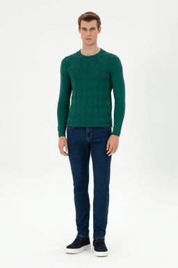 Мужской темно-зеленый свитер - U.s. polo assn фото 4