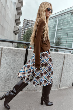 LONG CHECKED BERMUDA SHORTS - Zara фото 3