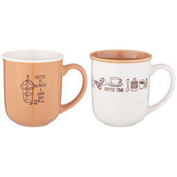 НАБОР КРУЖЕК LEFARD COFFEE TIME 2 ПР. 400МЛ