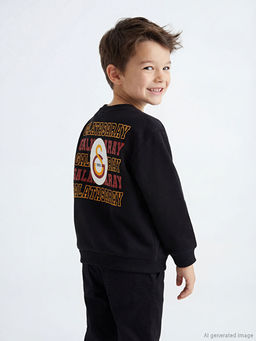 Galatasaray Bask?l? Erkek ?ocuk Kal?n Sweatshirt
