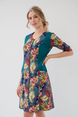 Халат женский из кулирки Любовь осенние листья