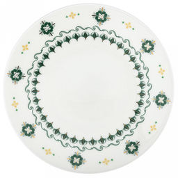 "Мадрид" Тарелка мелкая фарфоровая д213мм h17мм, тонкостеный, деколь с золотом, в коробке (Китай)