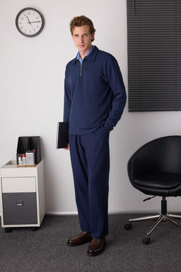 Gri Yeni Oversize/Genis Kesim Fermuarl? Gomlek Yaka Ici Sardonsuz Sweatshirt TMNAW26SW00013 - Trendyolmilla фото 8