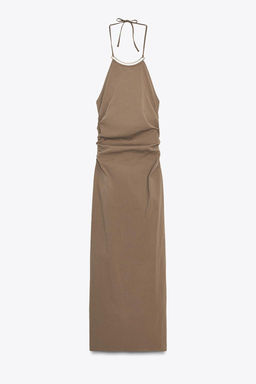 HALTER MIDI DRESS WITH DETAIL - Zara фото 8