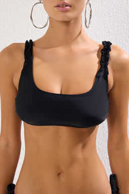 TRENDYOLMILLA Mavi U Yaka Buzgulu Bikini Ustu TBESS25BU00027  фото 3