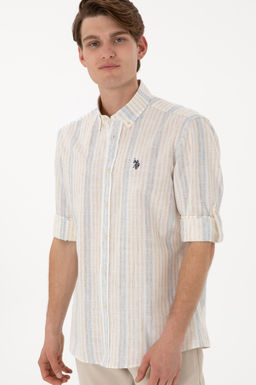 Erkek Beyaz Uzun Kollu G_mlek Sepette S_rpriz _ndirim - U.s. polo assn фото 3