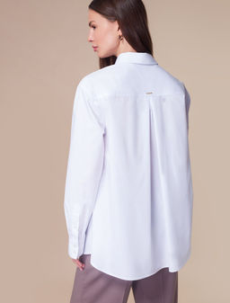 VILATTE / Блузка over-size из гладкого поплина из хлопка с ПЭ  фото 4