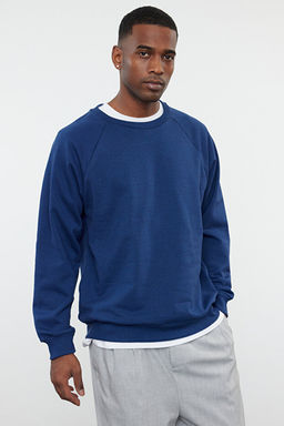 Lacivert Oversize/Geni_ Kesim __i Polar/S_cak Tutan Reglan Kol Sweatshirt TMNAW23SW00190 - Trendyolmilla фото 2