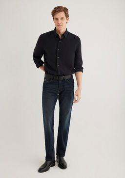 Hunter Mavi Black Golgeli Murekkep Mavi Jean Pantolon  фото 3