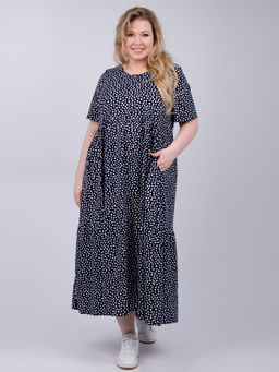 Платье "Диона" горох, трикотаж (М)