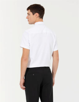 Beyaz Regular Fit Ksa Kollu Gmlek - Pierre cardin фото 5