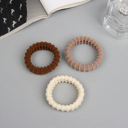 Цена за 5 шт. Резинки для волос «Махрушка спорт», набор 3 шт., нежность стиль, 5 см