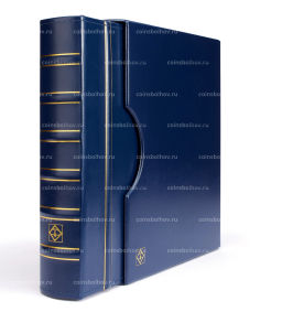 Альбом для монет без листов с защитным шубером формата Grande Синий LEUCHTTURM 301687