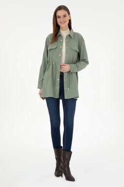 Женская рубашка зеленого цвета с длинным рукавом Неожиданная скидка в корзине - U.s. polo assn фото 4