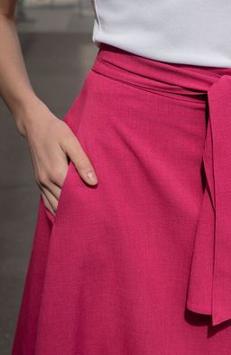 Юбка на запах фуксия - Donna saggia фото 4