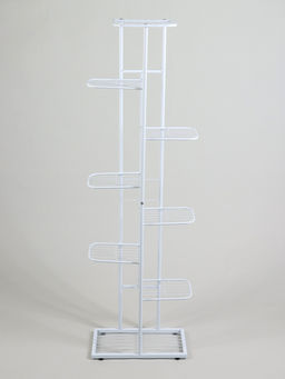 Подставка для цветов Greengo, 8 полок, 43×22×141 см, напольная, металл, белая
