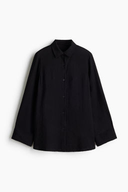 Camisa efecto arrugado en mezcla de viscosa