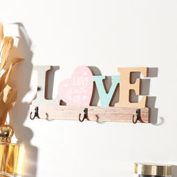 Настенные крючки декоративные Любовь витает в воздухе, дерево, 2.5?23.7?9.7 см