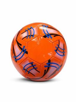 Мяч футбольный, размер 5, 280гр (RKJ-4714) оранжевый "с заплатками"