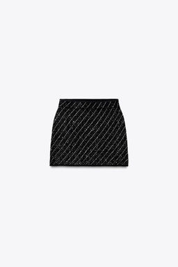 CONTRAST KNIT MINI SKIRT - Zara фото 6