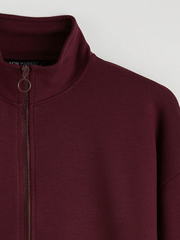 Dik Yaka Soft Touch Kad?n Sweatshirt Tunik