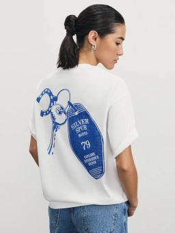 Футболка оверсайз с принтом / Zarina