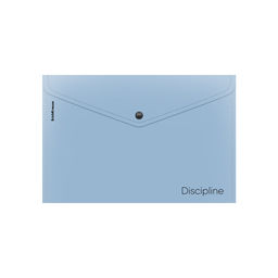 Цена за 12 шт. Папка-конверт на кнопке пластиковая ErichKrause Manga Words, A4, непрозрачный, голубой (в пакете по 12 шт.)