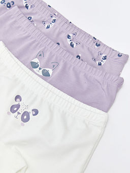 Bask?l? Pamuklu K?z ?ocuk Boxer 3l? - Waikiki фото 3