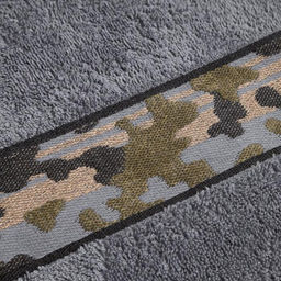Полотенце махровое Love Life «Милитари» 70×130 см, цв. графит, 100% хлопок, 360 г/м²
