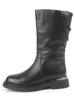ZA4226M BLACK Сапоги зимние женские (натуральная кожа, натуральный мех, натуральная байка)