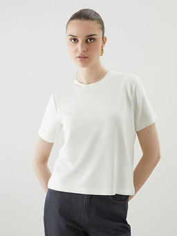 Bisiklet Yaka Nak??l? Kad?n Ti??rt