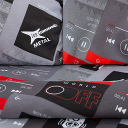 Постельное белье Этель евро Music 200*217 см,220*240 см,70*70 см -2 шт, бязь  фото 3