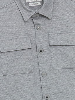 Uzun Kollu Dokulu Erkek ?ocuk G?mlek