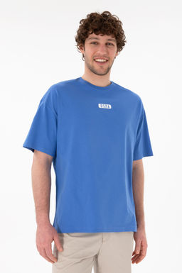 Erkek Oversize Fit Bisiklet Yaka _ndigo Ti__rt Sepette S_rpriz _ndirim - U.s. polo assn фото 2