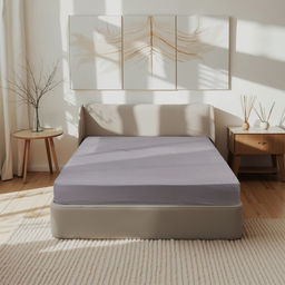 Простыня Этель 160*200*25 см, цв. серый, жатый хлопок, 140 гр/м2, 100% хлопок  фото 5