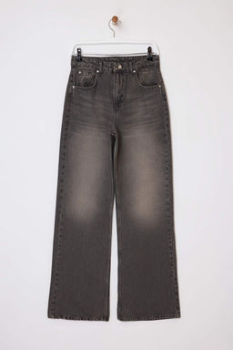 Antrasit Yuksek Bel Genis Paca Wide Leg Jeans TWOSS26JE00054