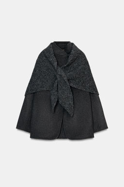 WOOL BLEND BLAZER WITH SCARF ZW COLLECTION - Zara фото 16