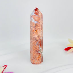 Кристалл из розового цветочного Агата