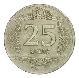Монета 25 куруш 2009 года Турция
