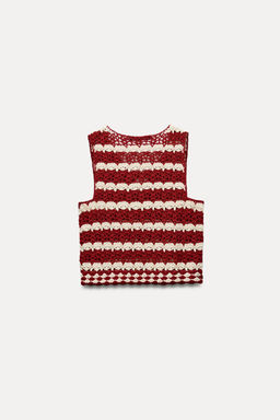 KNIT CROCHET TOP WITH CUT-OUT - Zara фото 6